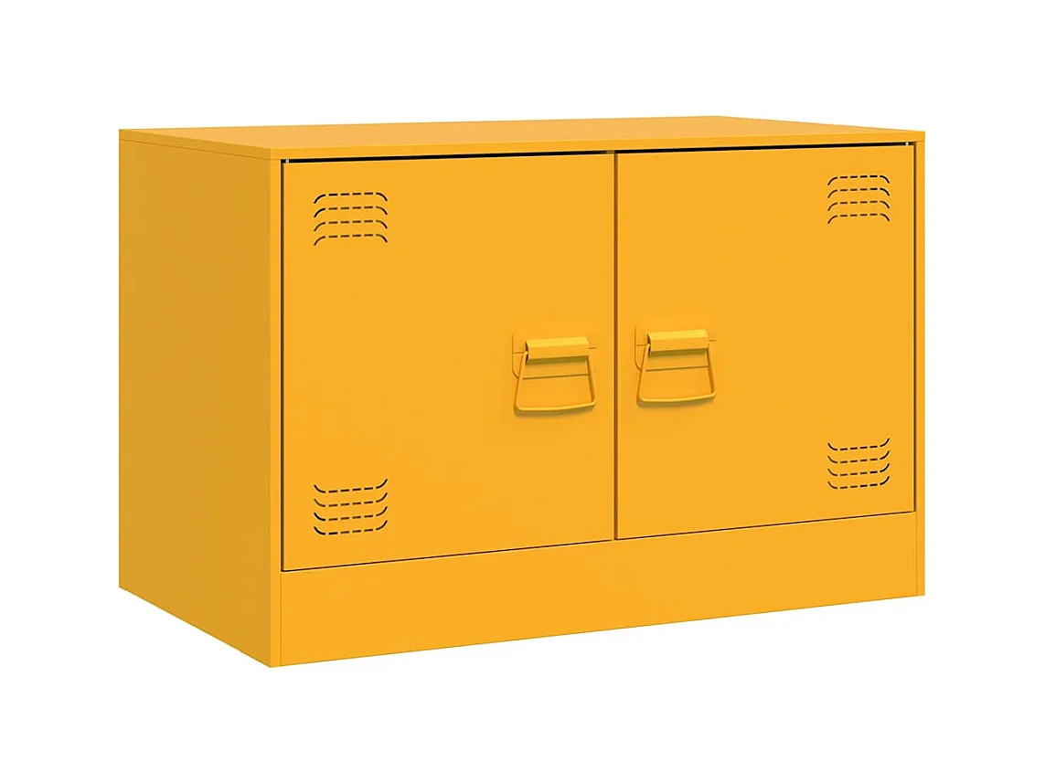 Meuble TV jaune moutarde 67x39x44 cm acier