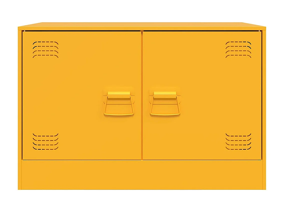 Meuble TV jaune moutarde 67x39x44 cm acier