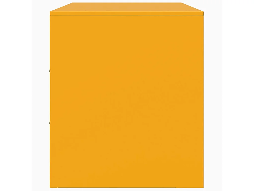 Meuble TV jaune moutarde 67x39x44 cm acier