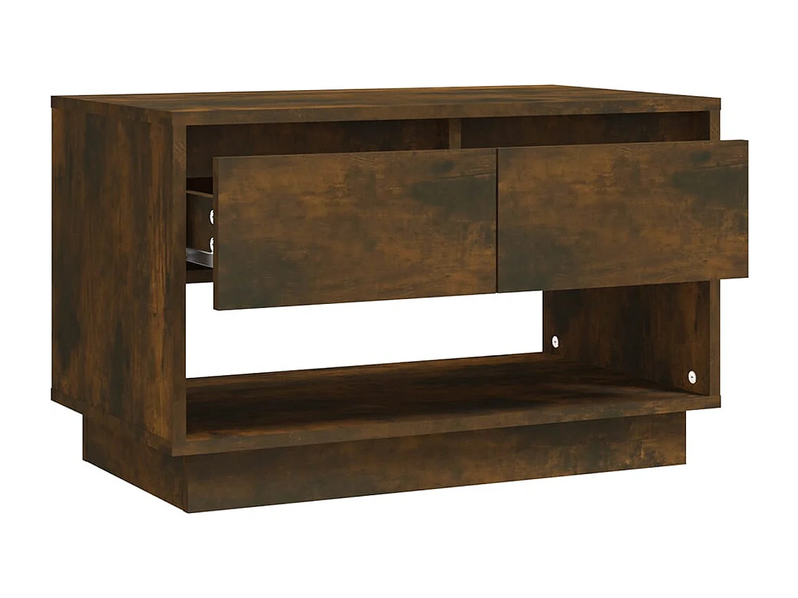 Gerookt eiken tv-meubel 70x41x44 cm bewerkt hout