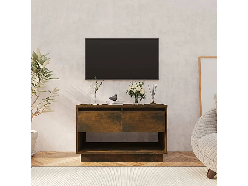 TV-Schrank aus geräucherter Eiche, 70 x 41 x 44 cm, Holzwerkstoff
