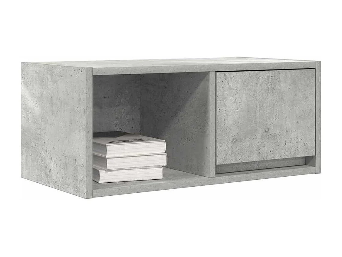 Meuble TV gris béton 60x31x25,5 cm bois d'ingénierie