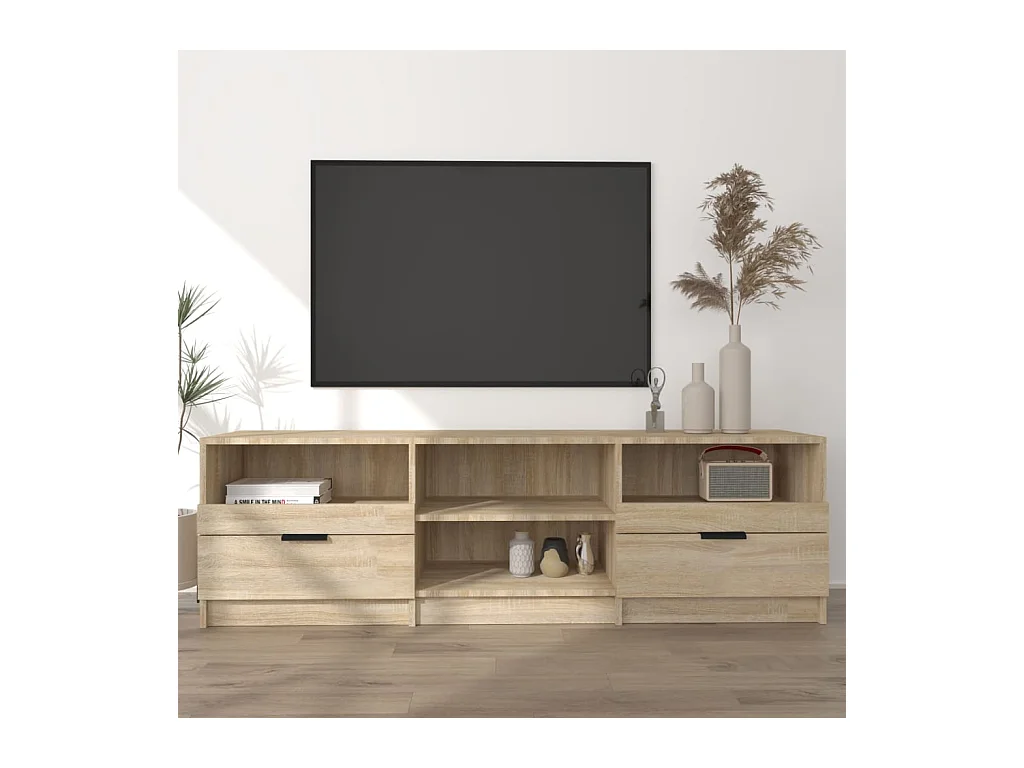 Mobile TV in rovere Sonoma 150x33,5x45 cm in legno ingegnerizzato