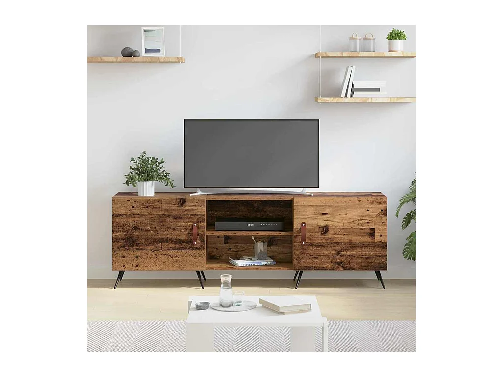 TV-meubel Antiek hout 150 x 30 x 50 cm Bewerkt hout