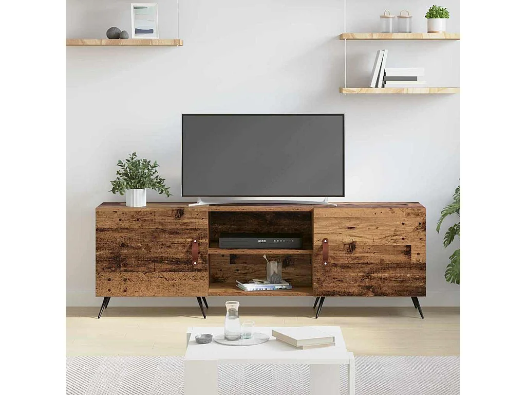 Meuble TV Bois ancien 150 x 30 x 50 cm Bois d'ingénierie