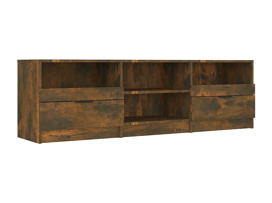 Meuble TV Chêne fumé 150x33,5x45 cm Bois d'ingénierie