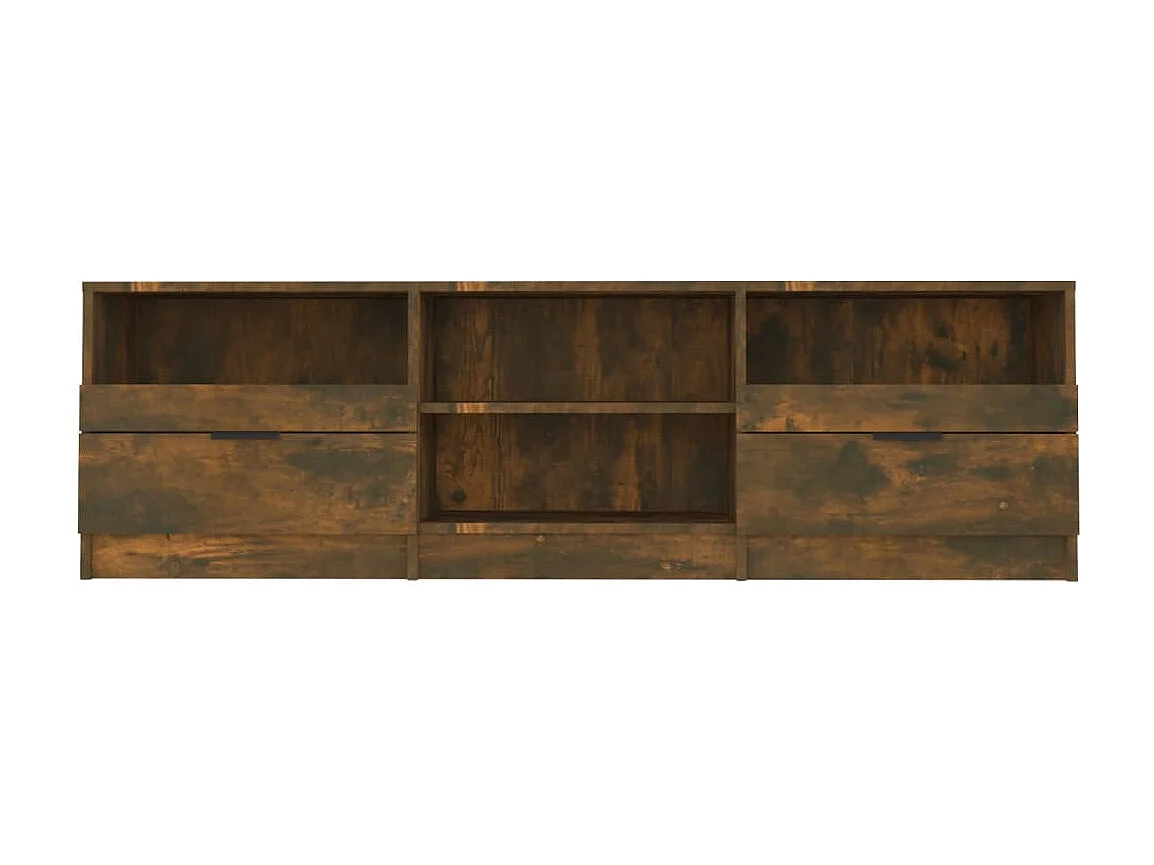 Meuble TV Chêne fumé 150x33,5x45 cm Bois d'ingénierie