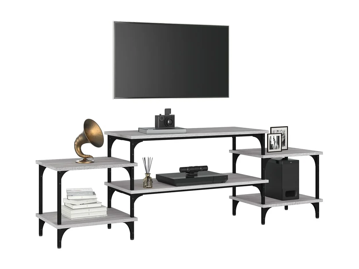 Mobile TV Sonoma grigio 157x35x52 cm in legno ingegnerizzato