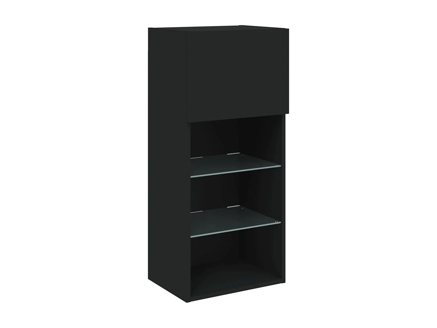 Mobile porta TV con luci LED nero 40,5x30x90 cm