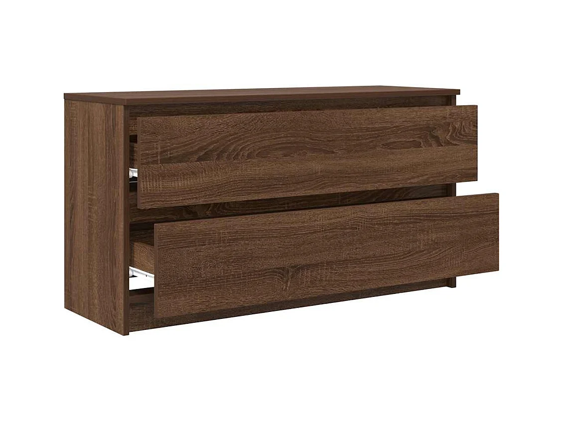 Meuble TV chêne marron 100x35x54 cm bois d'ingénierie