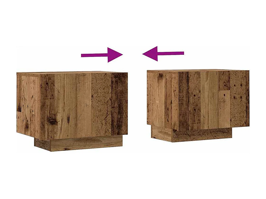 Meuble TV vieux bois 100x35x40 cm bois d'ingénierie