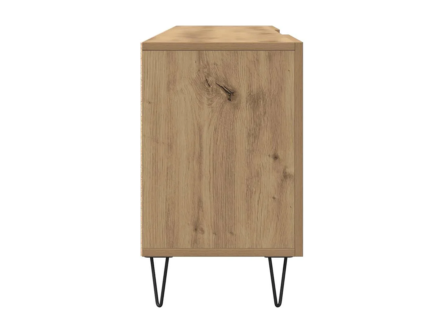 Meuble TV chêne artisanal 150x30x50 cm bois d'ingénierie