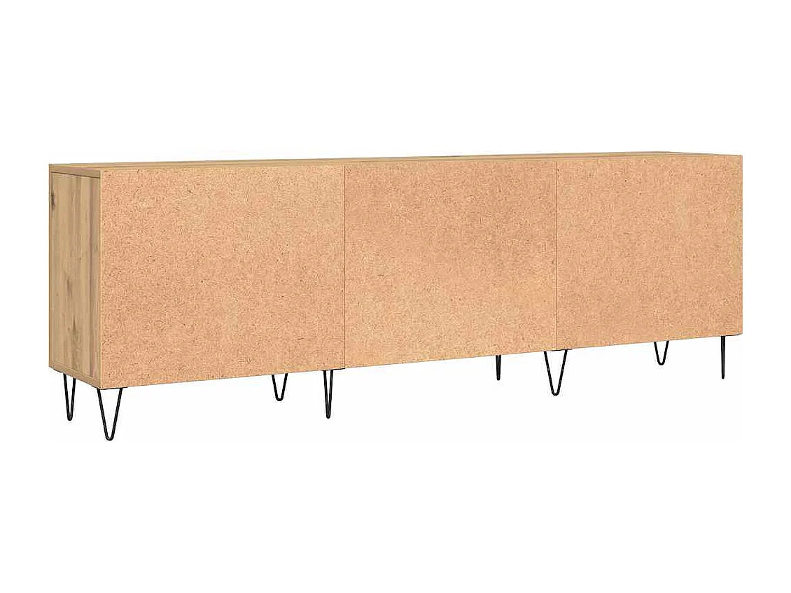 Mueble de TV de roble artesanal 150x30x50 cm madera de ingeniería