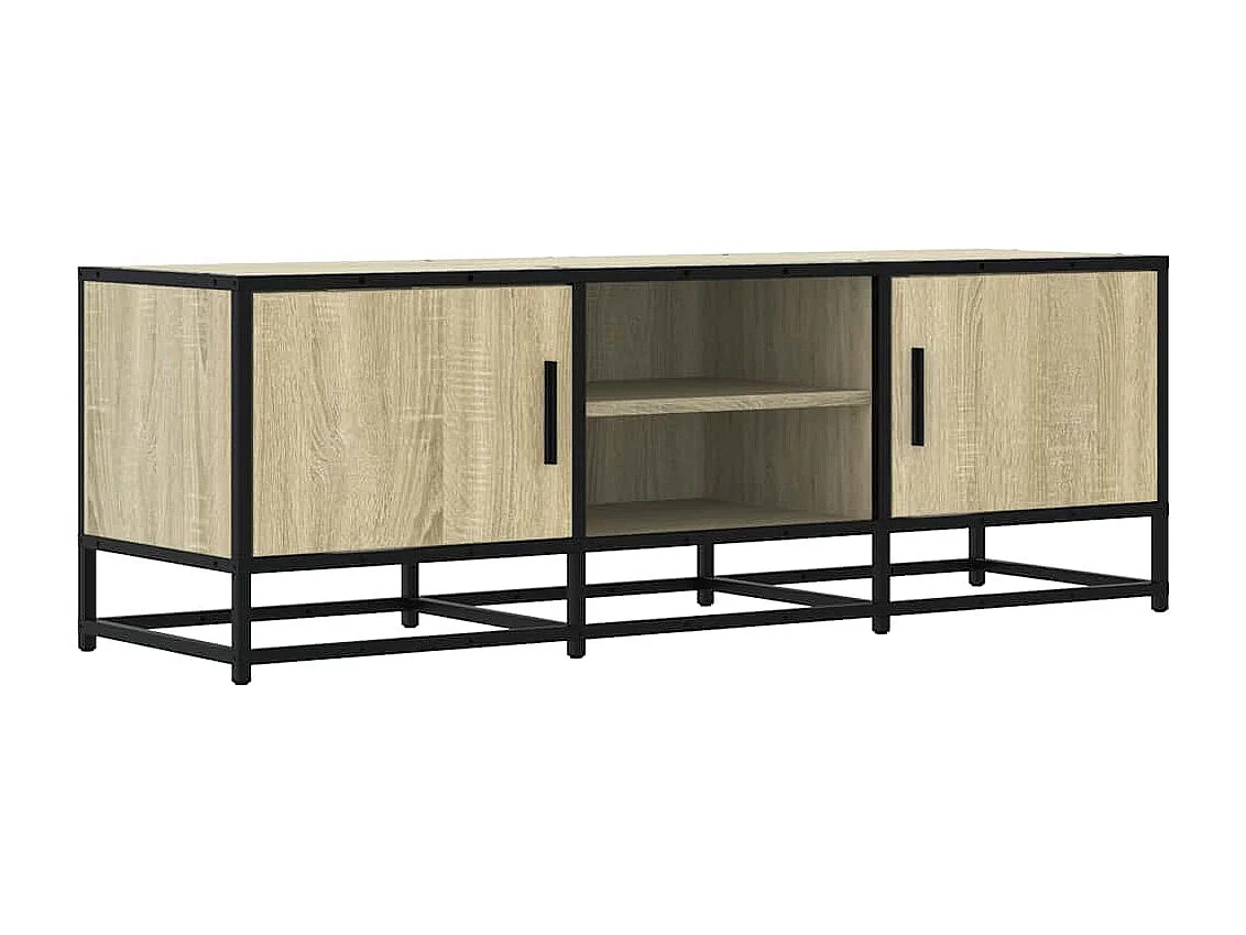 TV-Schrank aus Sonoma-Eiche 120 x 35 x 41 cm, Holzwerkstoff und Metall