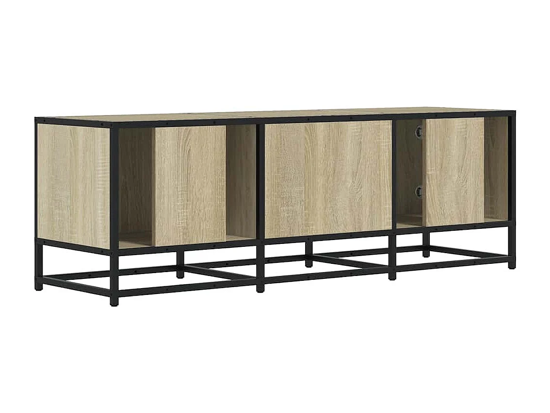 TV-Schrank aus Sonoma-Eiche 120 x 35 x 41 cm, Holzwerkstoff und Metall