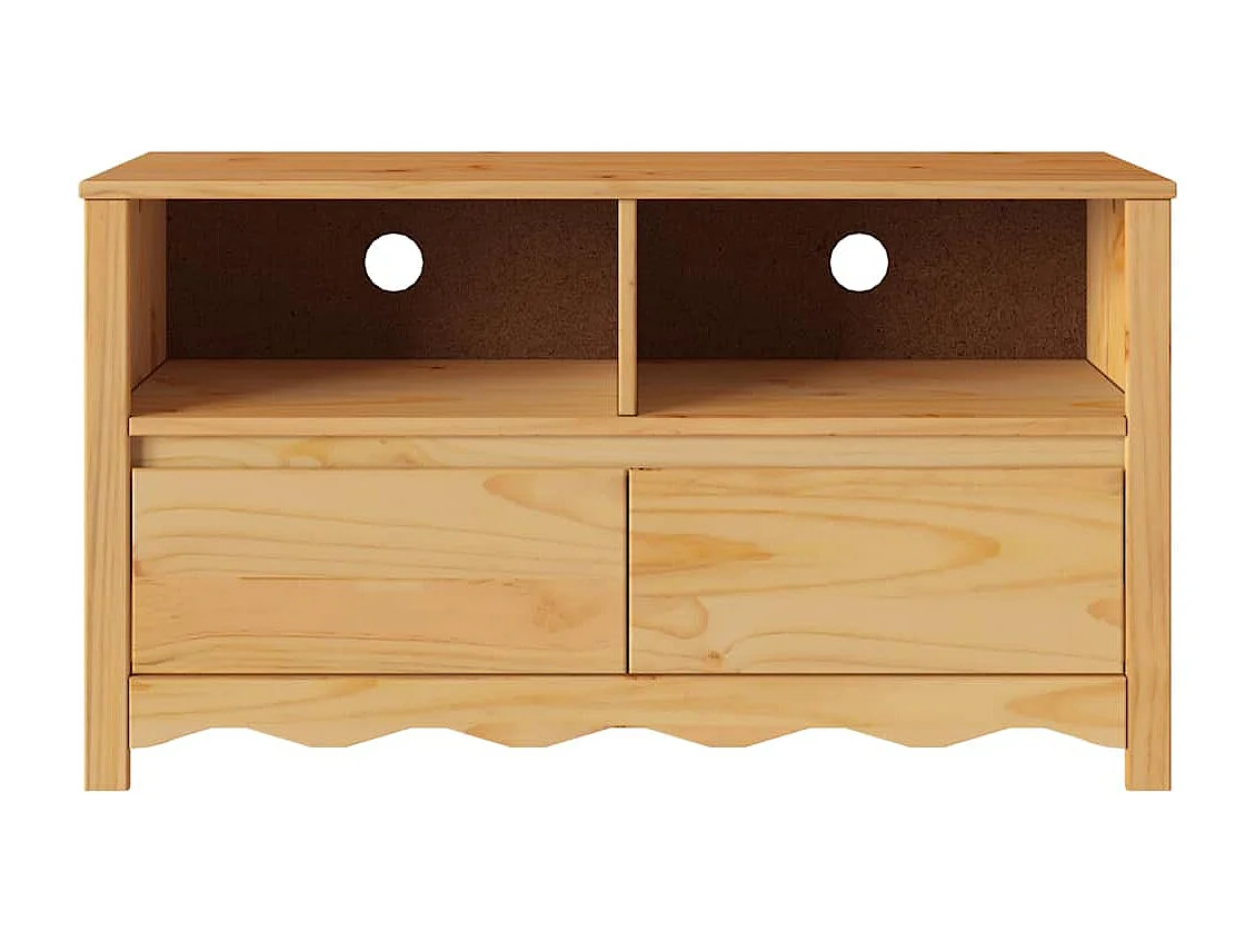 Meuble TV avec tiroir Marron 99 x 43 x 55 cm Bois de pin massif