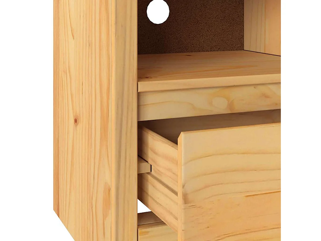 Meuble TV avec tiroir Marron 99 x 43 x 55 cm Bois de pin massif