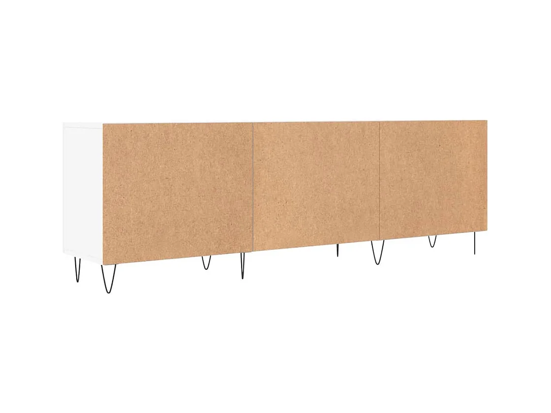 Meuble TV blanc 150x30x50 cm bois d'ingénierie