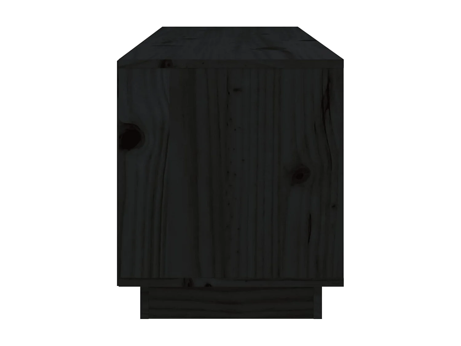 Meuble TV Noir 105x34x40 cm Bois de pin massif