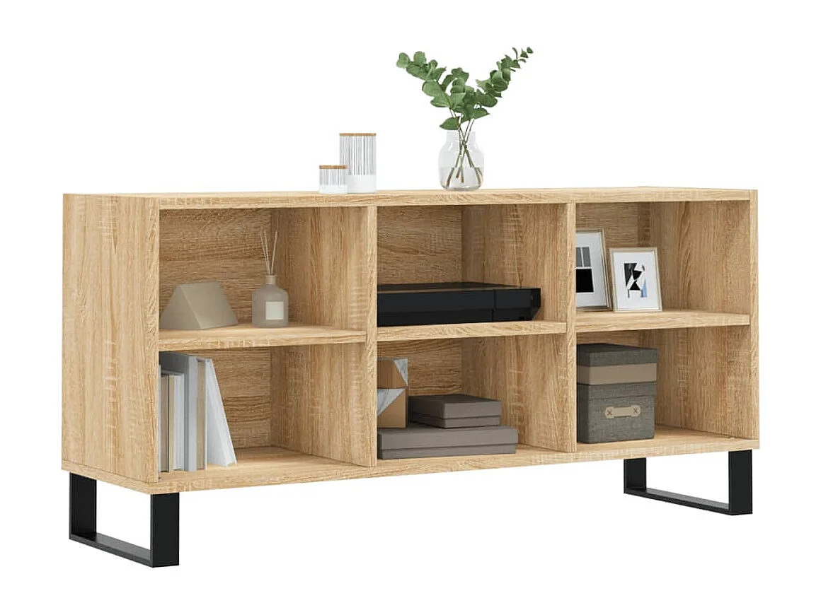 Meuble TV chêne sonoma 103,5x30x50 cm bois d'ingénierie