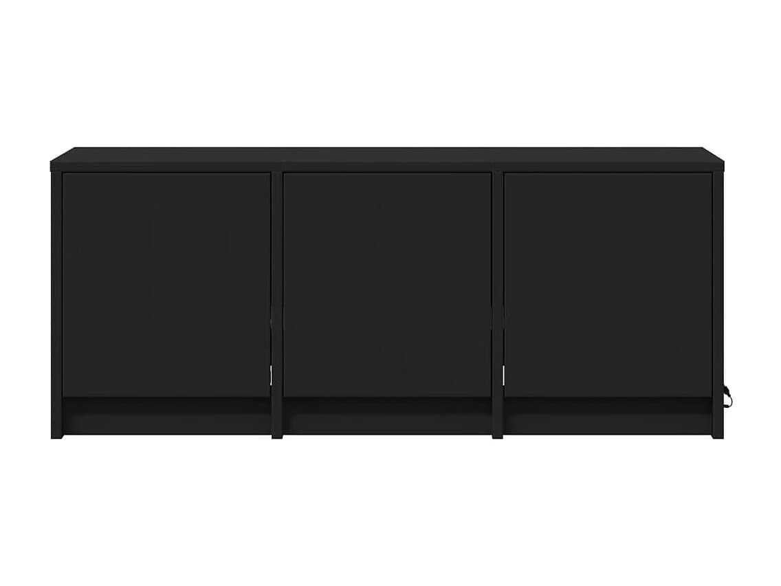 Meuble TV avec LED noir 97x34x40 cm bois d'ingénierie