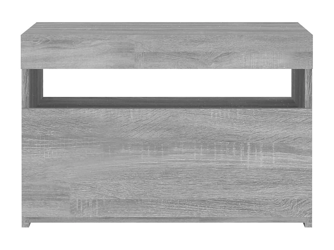 Meuble TV avec lumières LED Sonoma gris 60x35x40 cm