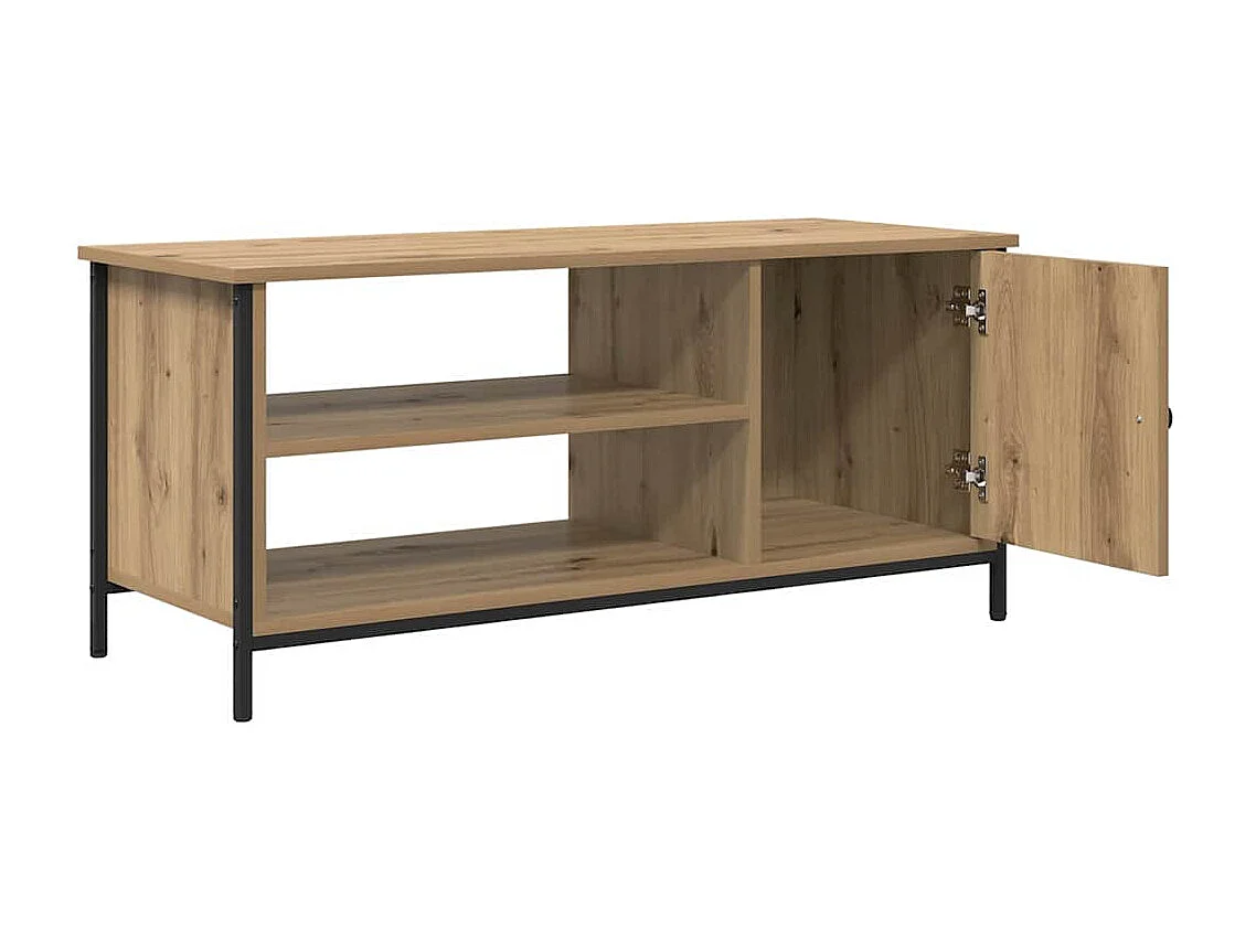 Meuble TV chêne artisanal 100 x 40 x 45 cm Bois d'ingénierie