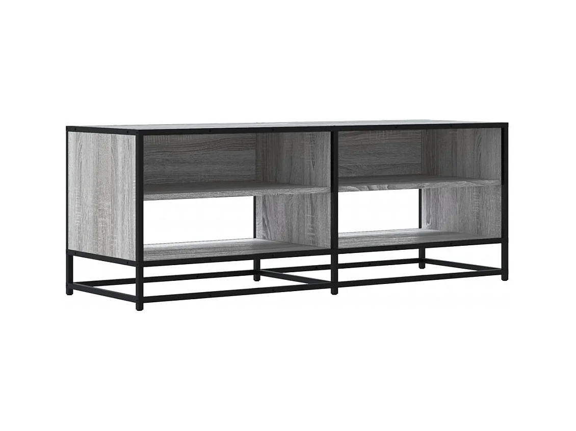 Meuble TV sonoma gris 120,5x40x46 cm bois d'ingénierie et métal