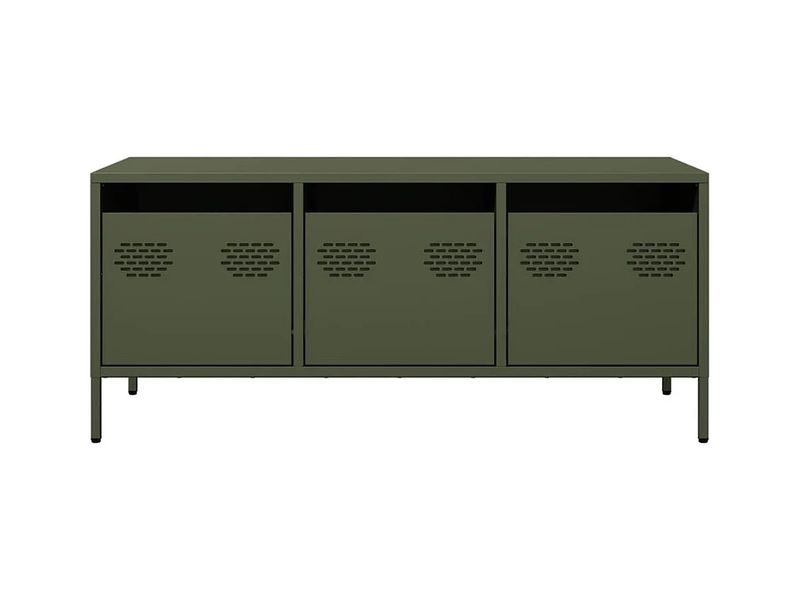 Olijfgroene tv-kast 101,5x39x43,5 cm koudgewalst staal