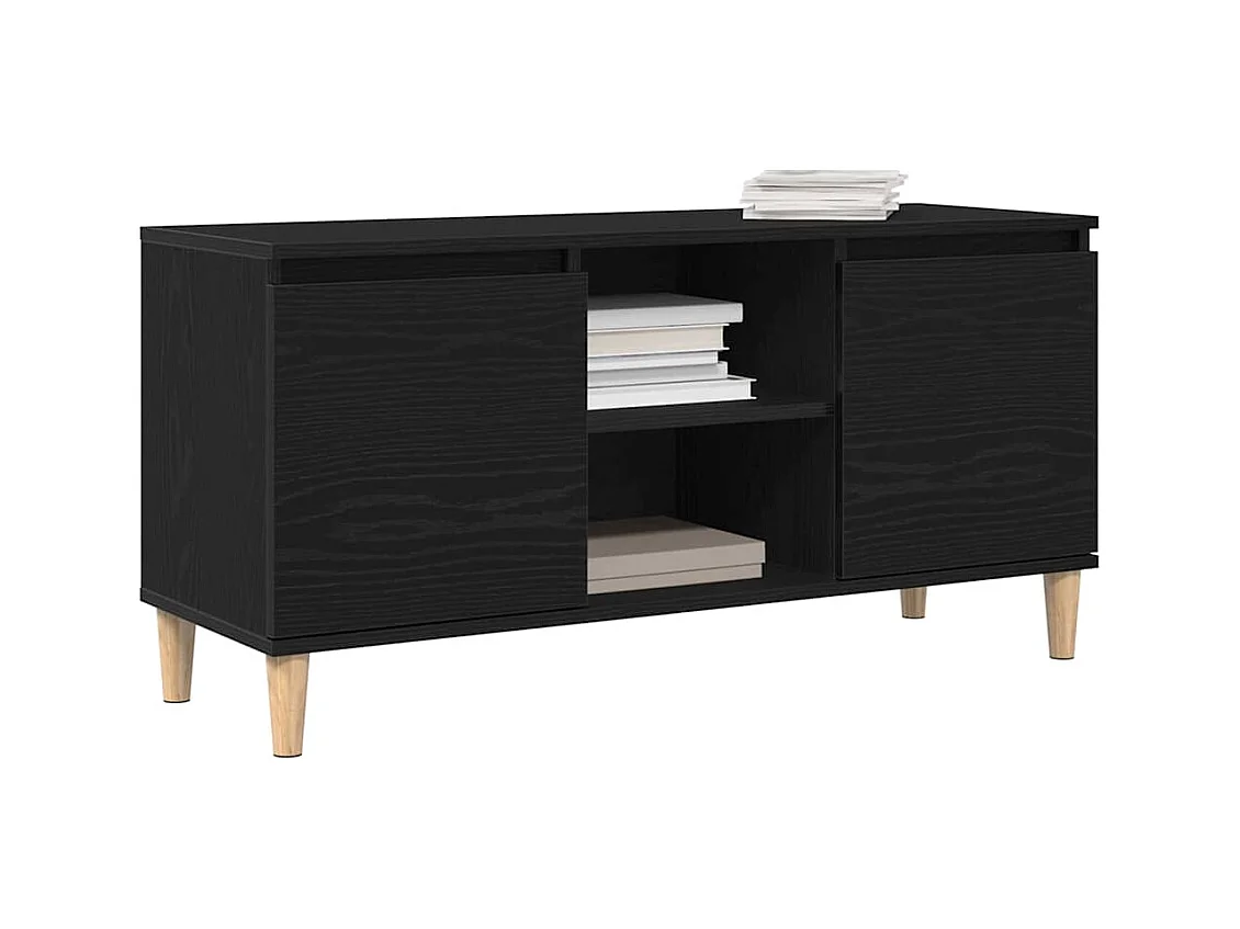 Meuble TV Noir 102 x 35 x 50 cm Bois d'ingénierie