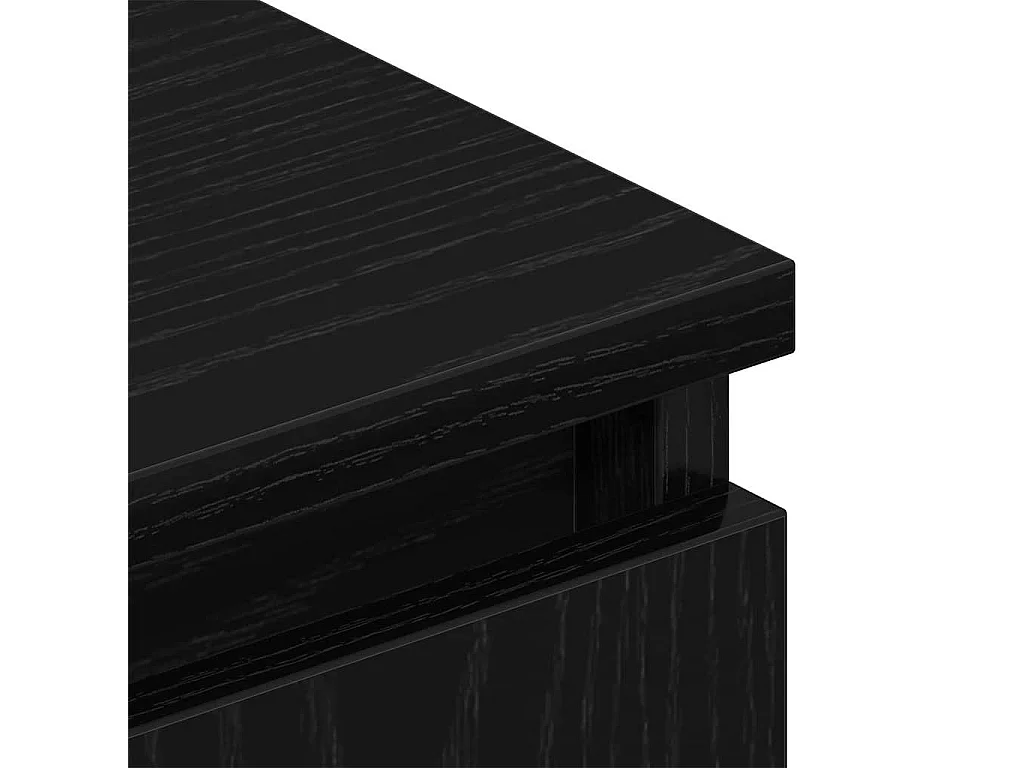 Meuble TV Noir 102 x 35 x 50 cm Bois d'ingénierie