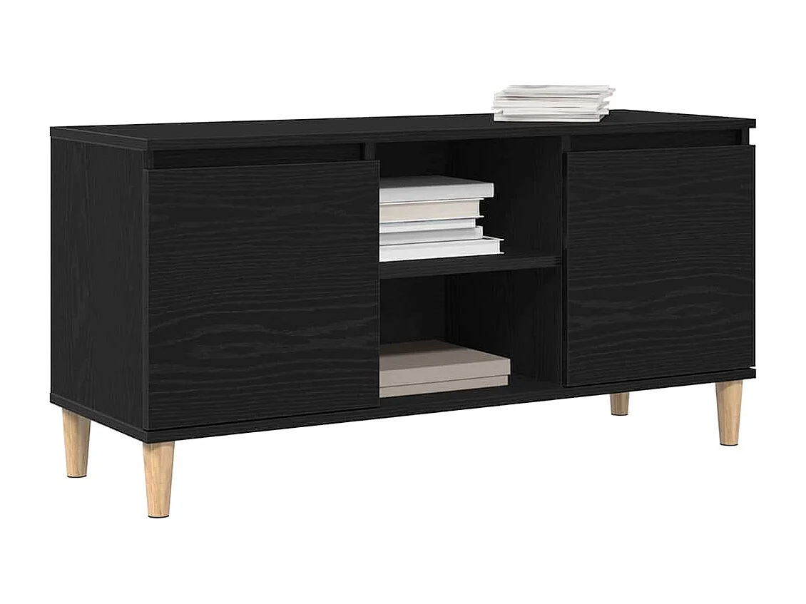 Meuble TV Noir 102 x 35 x 50 cm Bois d'ingénierie