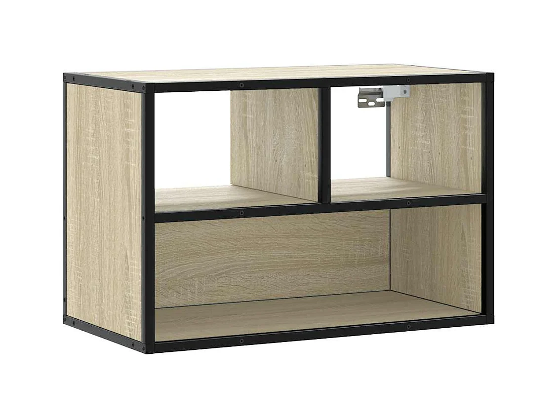 Meuble TV chêne sonoma 60x31x39,5 cm bois d'ingénierie et métal