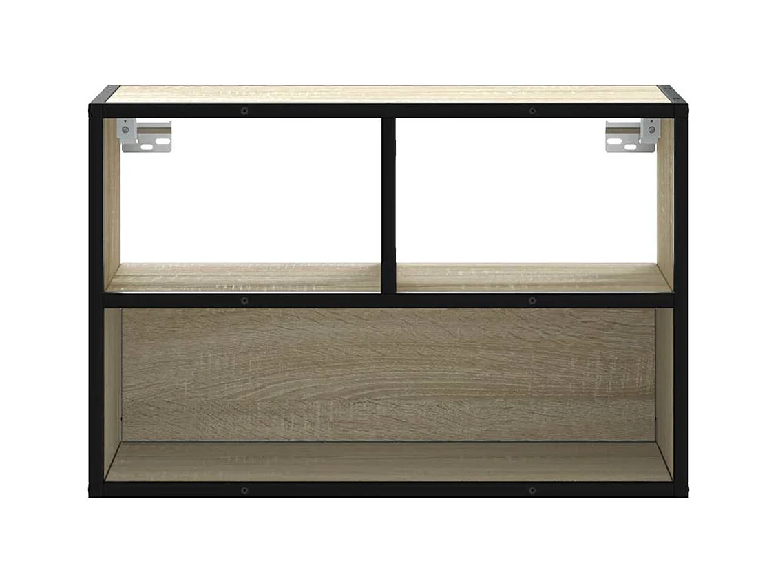 Meuble TV chêne sonoma 60x31x39,5 cm bois d'ingénierie et métal
