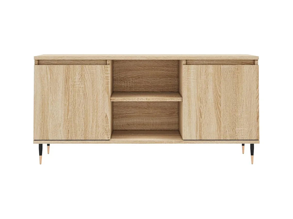 Meuble TV chêne sonoma 104x35x50 cm bois d'ingénierie