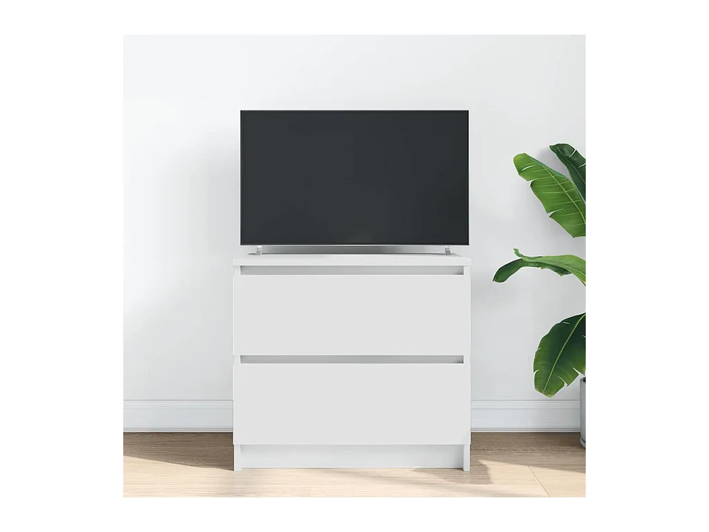 Meuble TV blanc 60x35x54 cm bois d'ingénierie