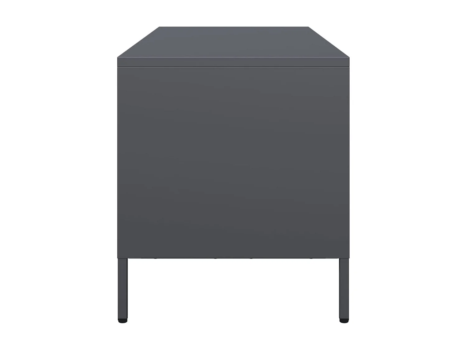 Meuble TV anthracite 101,5x39x43,5 cm acier laminé à froid