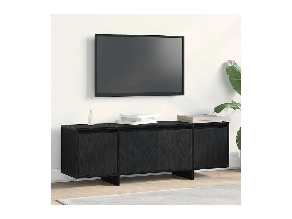 Meuble TV Noir 120 x 30 x 40.5 cm Bois d'ingénierie