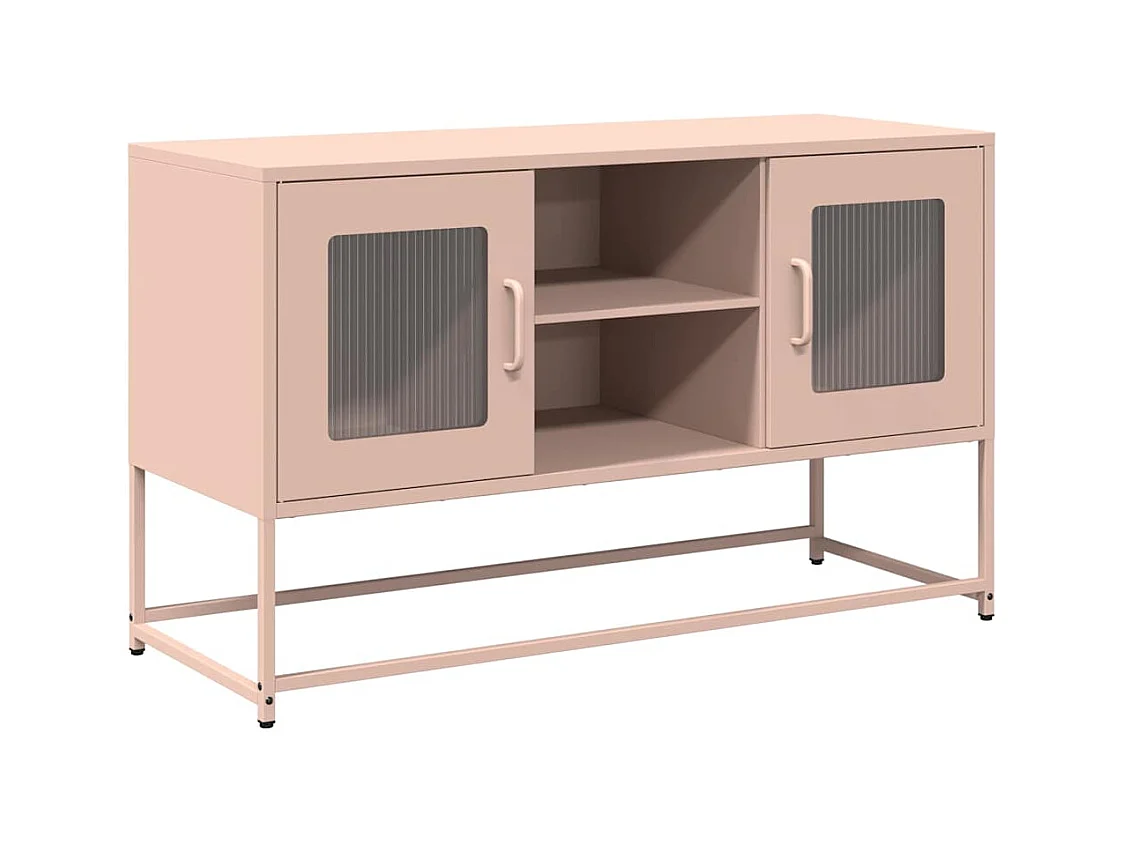 Meuble TV rose 100,5x39x60,5 cm acier