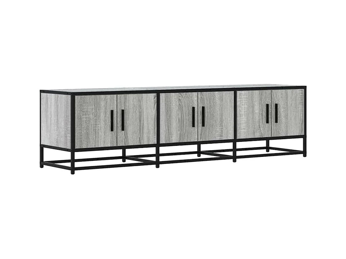 Meuble TV sonoma gris 150x35x41 cm bois d'ingénierie et métal