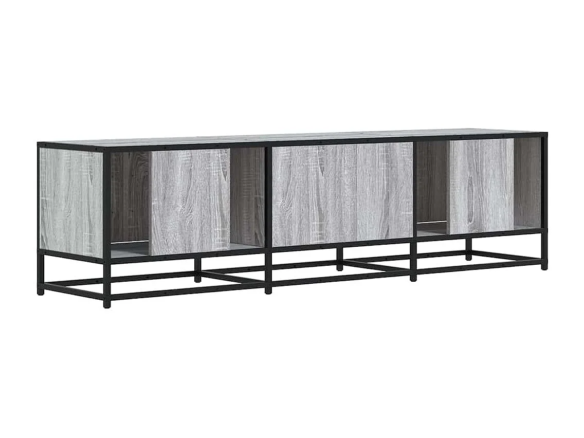 Meuble TV sonoma gris 150x35x41 cm bois d'ingénierie et métal