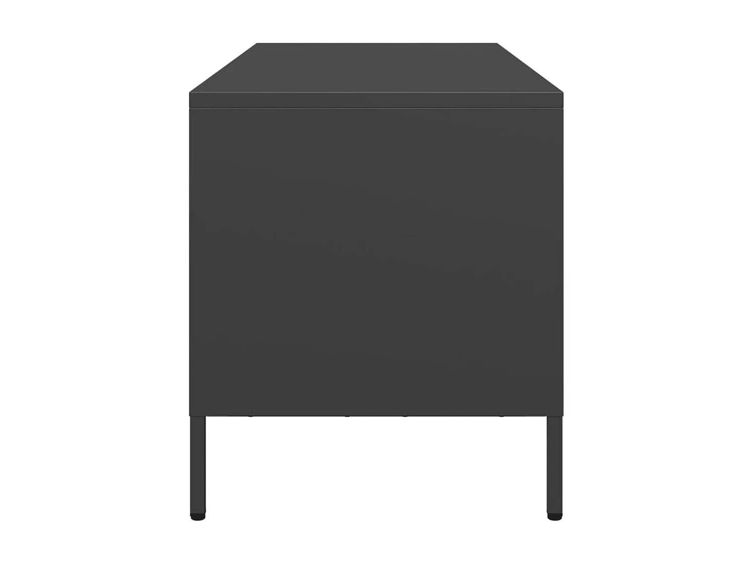 Meuble TV noir 101,5x39x43,5 cm acier laminé à froid