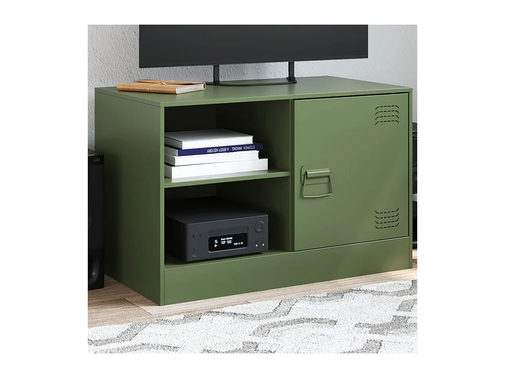 Olijfgroene tv-kast 67x39x44 cm staal