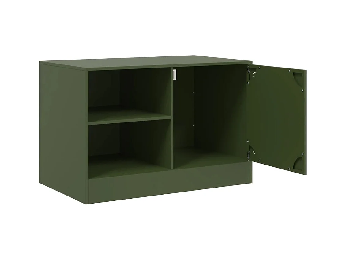 Olijfgroene tv-kast 67x39x44 cm staal