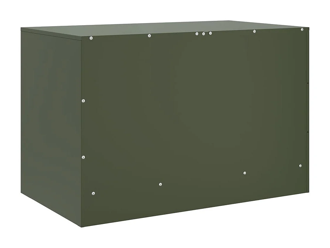Meuble TV vert olive 67x39x44 cm acier