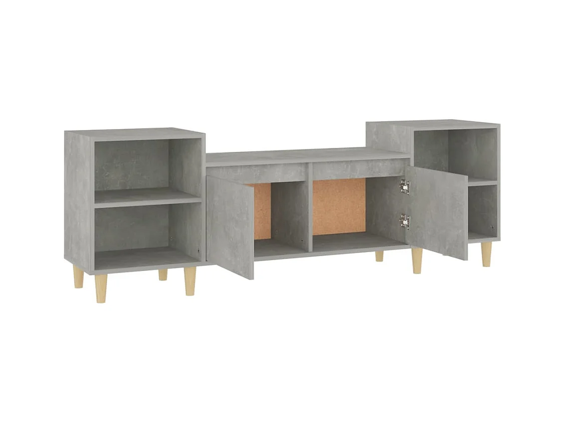 Meuble TV Gris béton 160x35x55 cm Bois d'ingénierie
