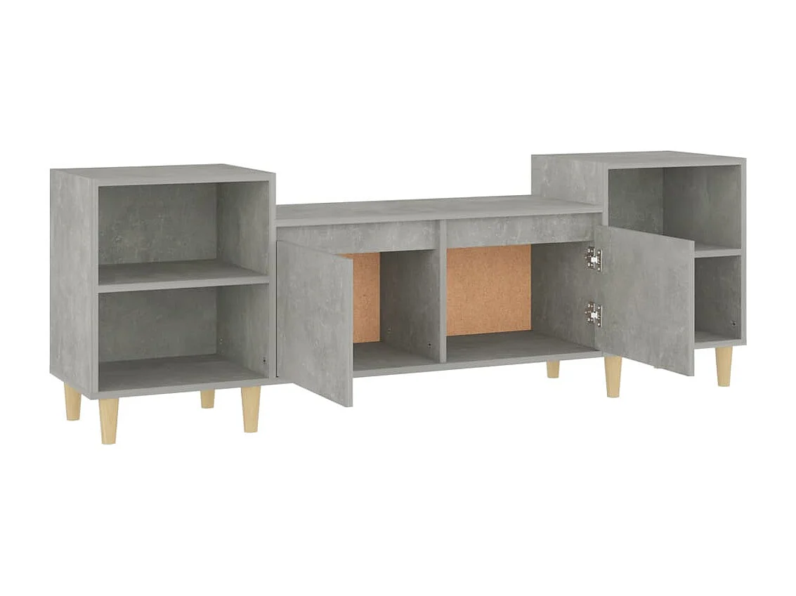 Meuble TV Gris béton 160x35x55 cm Bois d'ingénierie