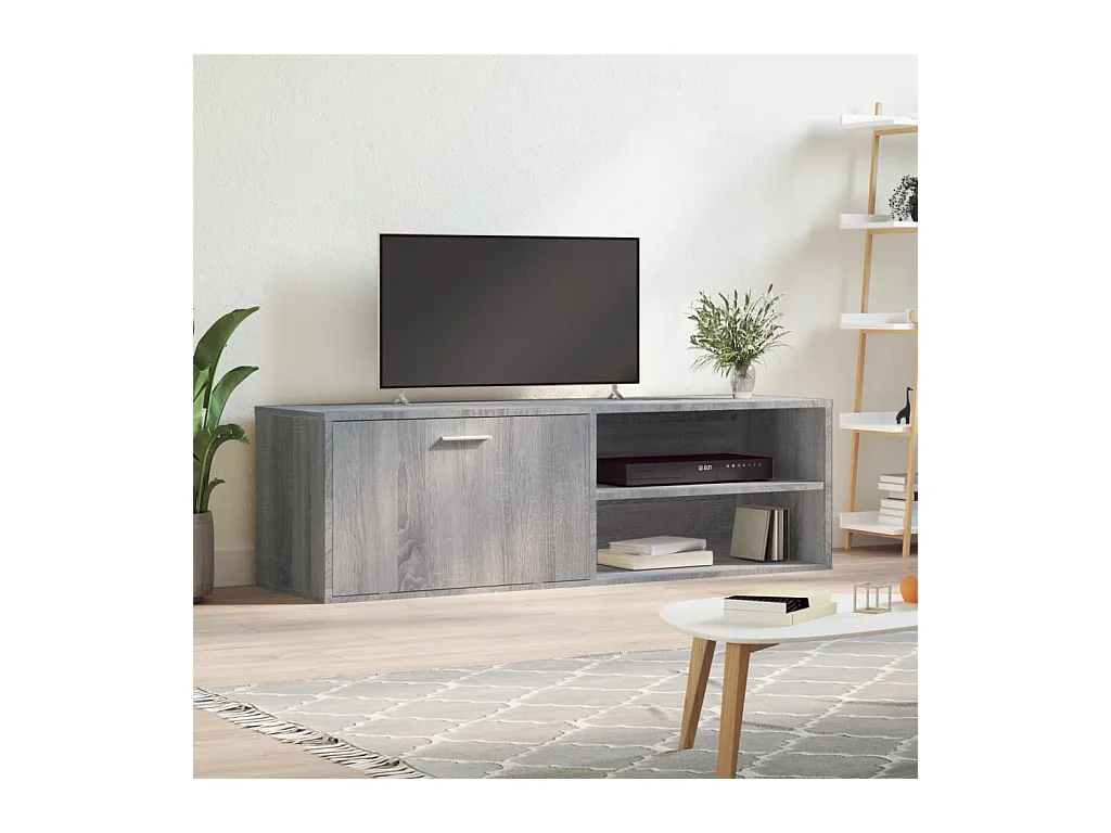 Meuble TV sonoma gris 120x34x37 cm bois d'ingénierie