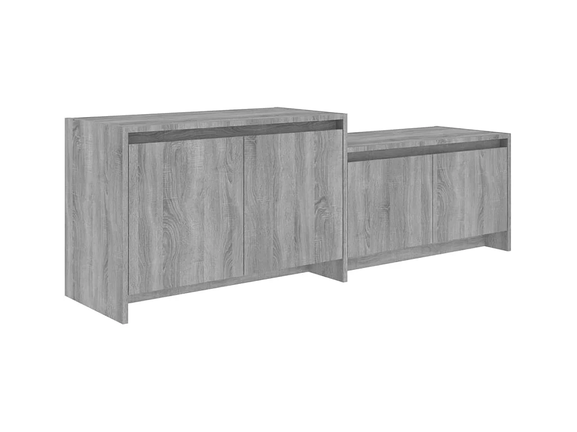 Meuble TV Sonoma gris 146,5x35x50 cm Bois d'ingénierie