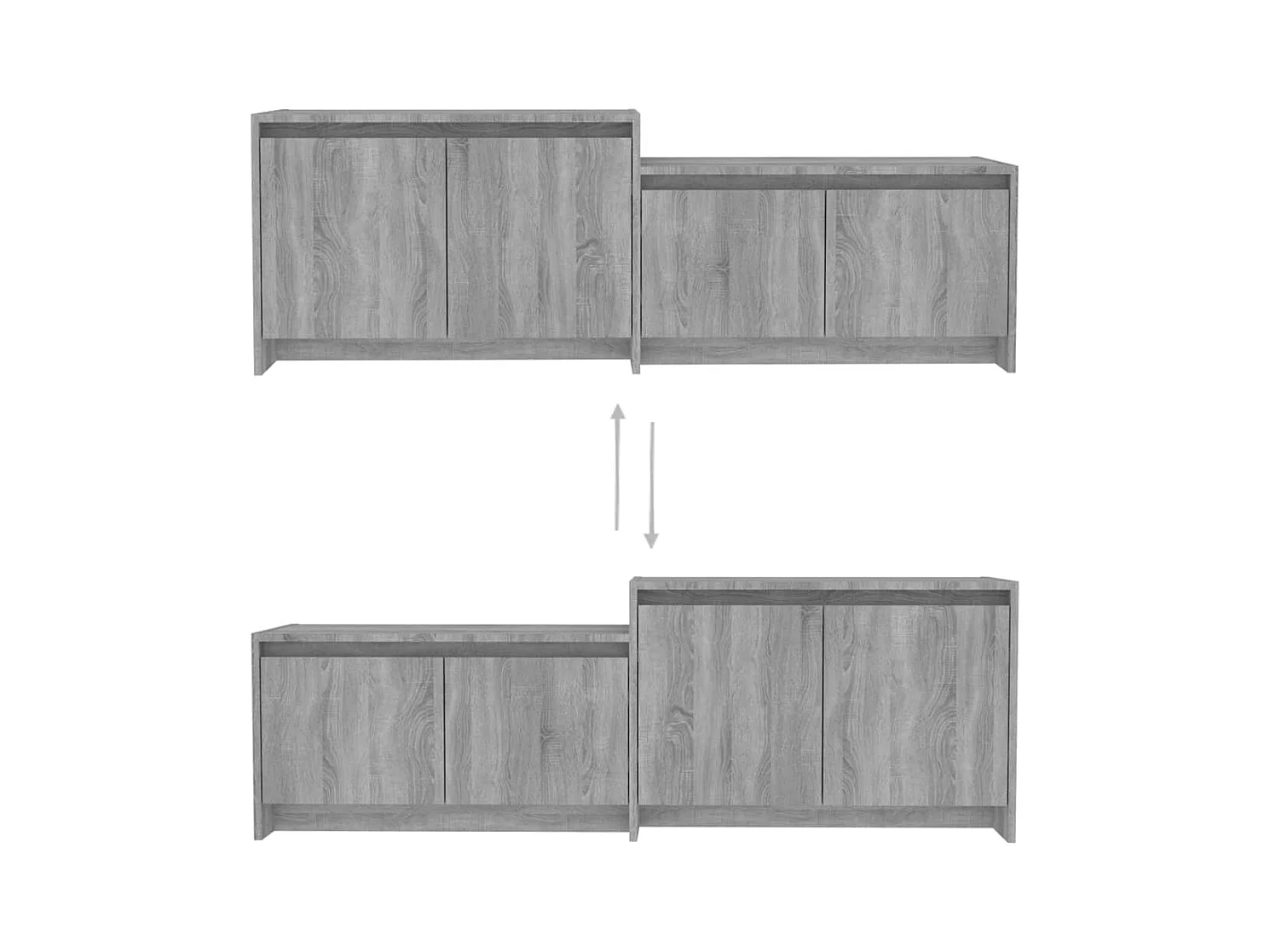 Meuble TV Sonoma gris 146,5x35x50 cm Bois d'ingénierie